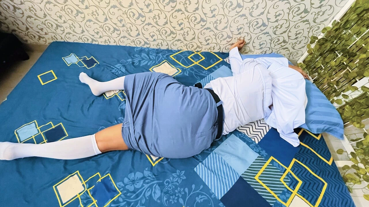 High school student celebrates graduation with boyfriend